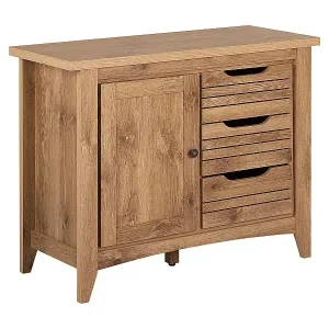 Kommode Beistellschrank rustikal modern heller Holzfarbton Agora Nur Heute