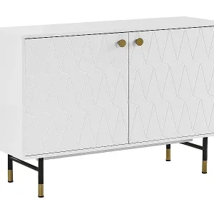 Kommode modern weiß mit Muster Adante Preisknaller