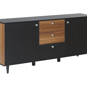 Wohnzimmerschrank in Schwarz mit Schubladen und Fächern modernes Design Kuro Must-Have