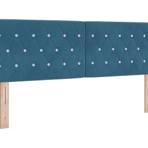 Beliebt Kopfteil Dunkelblau 160 cm Samt