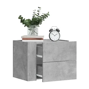 Aktuell Wand-Nachttisch Betongrau 45x30x35 cm