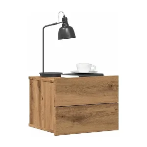 Wand-Nachttisch Artisan-Eiche 40x32x30 cm Zertifiziert