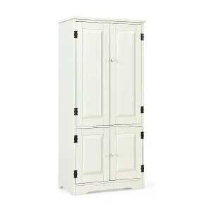 Mehrzweckschrank Vintage mit verstellbarem Regal Badschrank Flurschrank Garderobenschränke Kommode für Küche Wohn- & Schlafzimmer Weiß VL32221 Must-Have