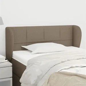 Zertifiziert Kopfteil mit Ohren Taupe 83x23x78/88 cm Stoff