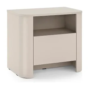 Zertifiziert Nachttisch, Kaschmir, 58 x 39 x 52 cm | Modernes Möbelstück mit abgerundeten Kanten