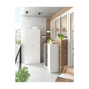 Schrank mit 2 Türen - L73 x H180 cm Schneller Versand