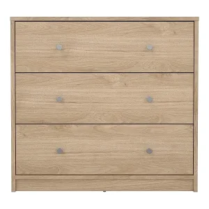 Maria Kommode niedrig mit 3 Schubladen, hell walnuss. Neue Ware