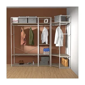 3er-Set Kleiderständer aus Holz und Metall 180x200cm JUNE Wochenendangebot