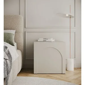 Nachttisch – mit Bogenausschnitt – Kaschmirgrau – 50 cm – ARKADIA Markenprodukt