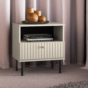 Top-Seller Nachttisch mit Schublade - Beige - 50 cm - CALETTO