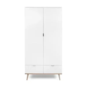 Schrank 2 Türen 2 Schubladen mit Garderobe H180 cm - Kopenhagen Letzte Chance