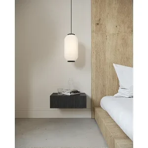 Nachtkonsole mit Schubalde - Holzoptik Esche Schwarz - 50 cm - NOLIE Sale