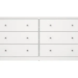 Maria Kommode breit mit 6 Schubladen, weiss. Sichere Zahlung