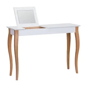 Aktuell Kleiner Schminktisch mit Spiegel 105 x 35 cm Lillo Weiß