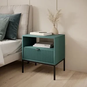 Nachttisch – mit Schublade – Grün – 54 cm – VELLORE Kracherpreis