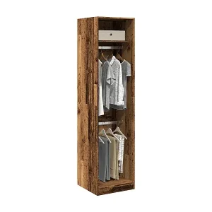 Angebot Kleiderschrank Altholz-Optik 50x50x200 cm Holzwerkstoff