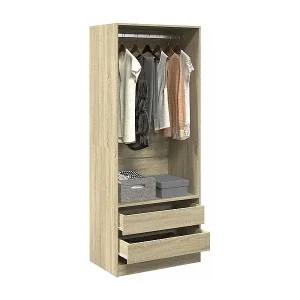 Wochenendangebot Kleiderschrank Sonoma-Eiche 80x50x200 cm Holzwerkstoff