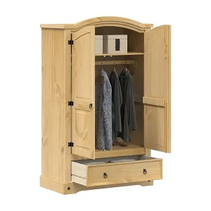Wochenendangebot Kleiderschrank „Corona“ 101x52x170 cm Massivholz Kiefer