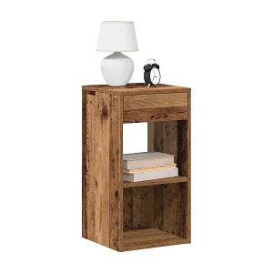 Wochenendangebot Nachttische mit Schubladen 2 Stk. Altholz-Optik 35x34x66,5 cm