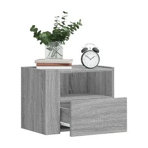 Wand-Nachttische 2 Stk. Grau Sonoma 45x30x35 cm Markenware