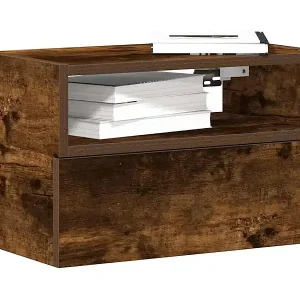 Wand-Nachttisch Räuchereiche 45x26x28,5 cm Neu