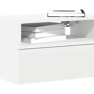 Wand-Nachttische 2 Stk. Weiß 45x26x28,5 cm Markenware