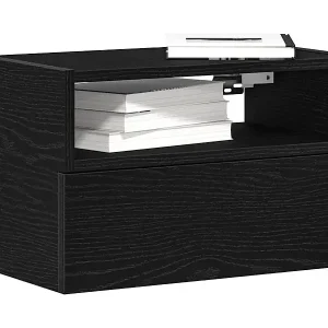 Wand-Nachttisch Schwarz 45x26x28,5 cm Preisknaller