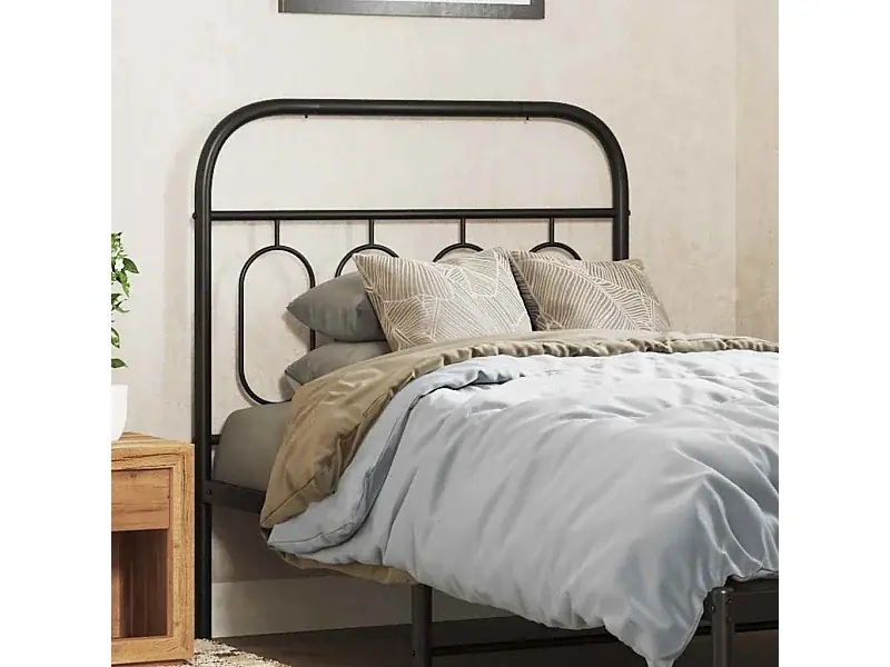 Zertifiziert Ersatz-Kopfteil Metall Schwarz 90 cm