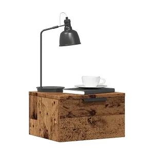 Wand-Nachttisch Altholz-Optik 34x30x20 cm Rabatt