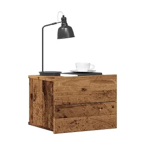 Wand-Nachttische 2 Stk. Altholz-Optik 40x32x30 cm Online Kaufen
