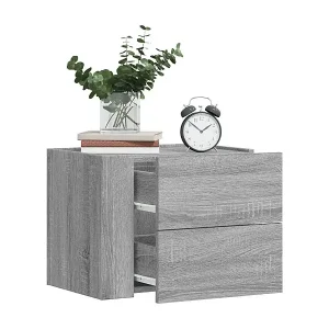 Wand-Nachttische 2 Stk. Grau Sonoma 45x30x35 cm Begrenztes Angebot