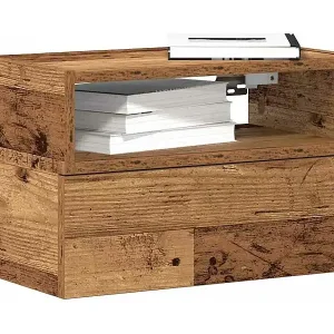 Wand-Nachttische 2 Stk. Altholz-Optik 45x26x28,5 cm Letzte Chance