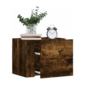 Wand-Nachttische 2 Stk. Räuchereiche 45x30x35 cm Sale