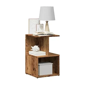 Abverkauf Nachttische 2 Stk. Altholz-Optik 35x35x55 cm Holzwerkstoff