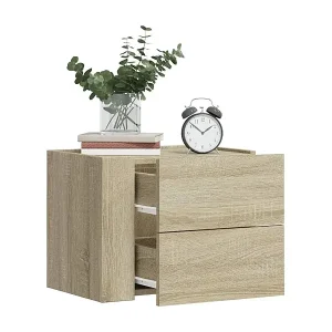 Abverkauf Wand-Nachttische 2 Stk. Sonoma-Eiche 45x30x35 cm