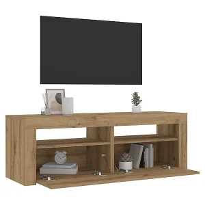 Bestpreis Nachttische 2 Stk. mit LEDs Artisan-Eiche 60x35x40 cm