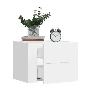 Wand-Nachttische 2 Stk. Weiß 45x30x35 cm Sonderaktion