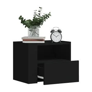 Abverkauf Wand-Nachttische 2 Stk. Schwarz 45x30x35 cm