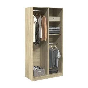 Versand Am Gleichen Tag Kleiderschrank Sonoma-Eiche 100x50x200 cm Holzwerkstoff