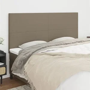 Bestpreis Kopfteil Taupe 180x5x118/128 cm Stoff