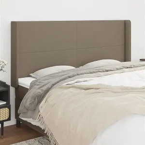 Begrenztes Angebot Kopfteil mit Ohren Taupe 183x16x118/128 cm Stoff