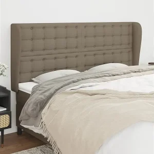 Begrenztes Angebot Kopfteil mit Ohren Taupe 163x23x118/128 cm Stoff
