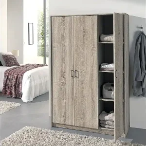 Neue Ware Dreitüriger Schrank REY in Sonoma-Eiche – 120 x 180 x 50 cm