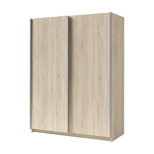 Sichere Zahlung Schwebetürenschrank 2 Türen - Kollektion GOZU - Farbe Sonoma-Eiche - 180 x 198 x 62 cm