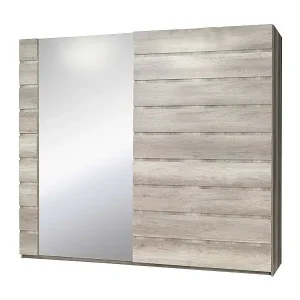 Kleiderschrank, Garderobe ROMI mit zwei Schiebetüren, 200 cm, Farbe Dab Canyon. Designer-Möbel. Bestseller