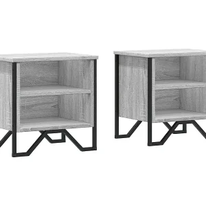 Wochenendangebot Nachttische 2 Stk. Grau Sonoma 40x30x40 cm Holzwerkstoff