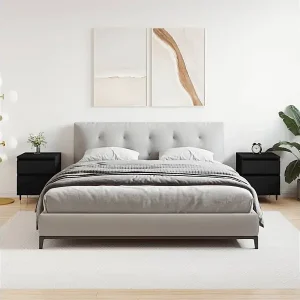 Wochenendangebot Nachttische 2 Stk. Schwarz 40x35x50 cm Holzwerkstoff