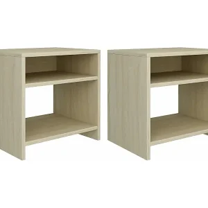 Angebot Nachttische 2 Stk. Sonoma Eiche 40x30x40 cm Holzwerkstoff