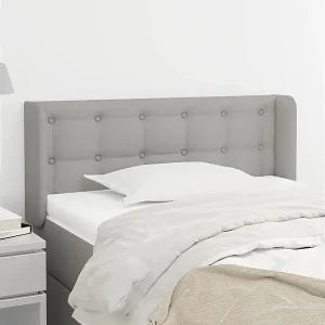 Angebot Kopfteil mit Ohren Hellgrau 103x16x78/88 cm Stoff