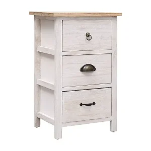 Beistellschrank 35x25x57 cm Massivholz Paulownia Kostenfreie Lieferung